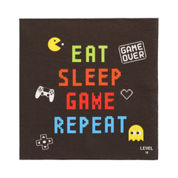 3-lagige Servietten „Gamer“ 1/4, 33 x 33 cm, 20 Stück