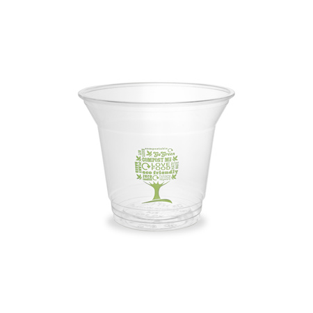 PLA-Becher „Green Tree“, 300 ml, Durchmesser 96 mm, 50 Stück