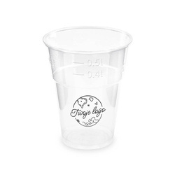PLA-Becher 500 ml, EIGENER AUFDRUCK, 2000 Stück