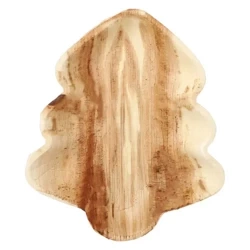 Teller aus Palmblättern „Weihnachtsbaum“ 24,3 x 21,2 x 2,5 cm, 6 Stück