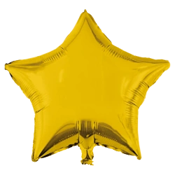 Folienballon „Gold Star“, 46 cm, 1 Stück
