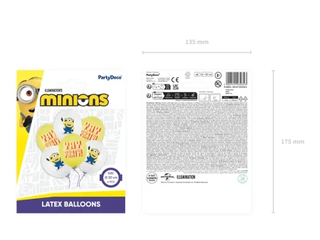 Latexballons "Minions", Mix 30 cm, 6 St.