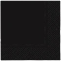 3-lagige Servietten, schwarz, 1/4, 33 x 33 cm, 20 Stück