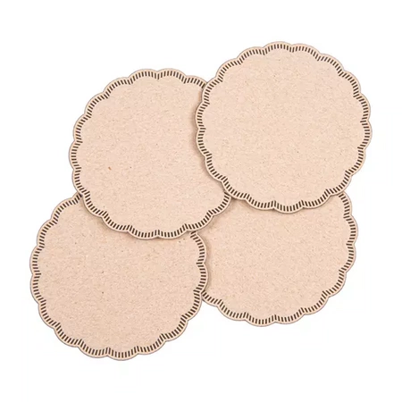 Papieruntersetzer für Tassen/Gläser, braun, Durchmesser 9 cm, 250 Stück