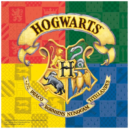 2-lagige Servietten „Harry Potter“, 33 x 33 cm, 20 Stück
