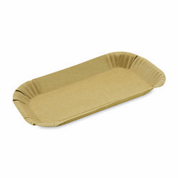 Tiefe Papierschale aus Kraftpapier, 23 x 15 x 2 cm, 100 Stück