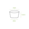 Weißer Pappbecher für Eis, 180 ml, Durchmesser 92 mm, 50 Stück