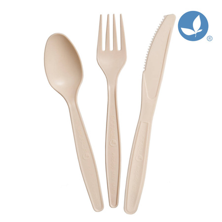 Besteckset aus Avocadokernen mit Serviette (N+W+Ł+S), 50 Sets