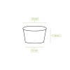 Kraftpapier-Eisbecher, 220 ml, Durchmesser 92 mm, 50 Stück