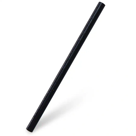 Wiederverwendbare Strohhalme aus Biokomposit, schwarz, 8/140 mm, 100 Stück