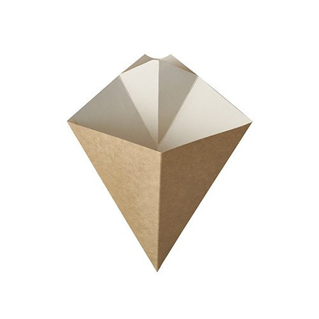 Papiertüten in Kegelform mit Platz für DIP, 19 x 16,5 cm, 100 g, 50 Stück