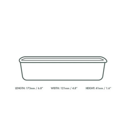 Rechteckiger Papierbehälter für Dispersionsmittel, 500 ml, 17,3 x 12,1 x 4,1 cm, 50 Stück