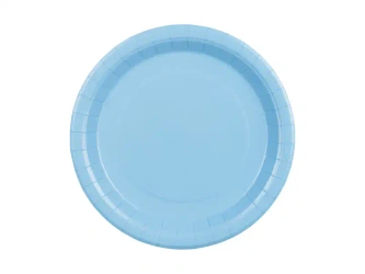 Papier-Teller "Hellblau", 23 cm, 6 Stk.