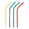 Flexible Papierstrohhalme, verschiedene Farben, 8/250 mm, 100 Stück