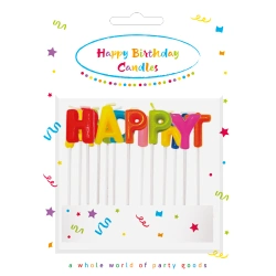Geburtstagskerze „Happy Birthday“, 1 Stück