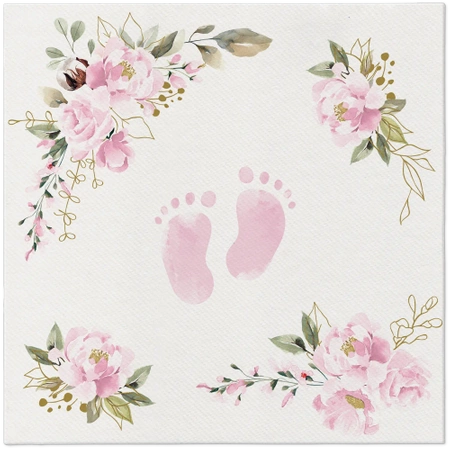 Premium-Airlaid-Servietten, „Feet“, 1/4, 40 x 40 cm, 50 Stück