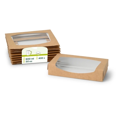 Sushi-Box mit Sichtfenster, 20 x 11,7 x 4 cm, 50 Stück