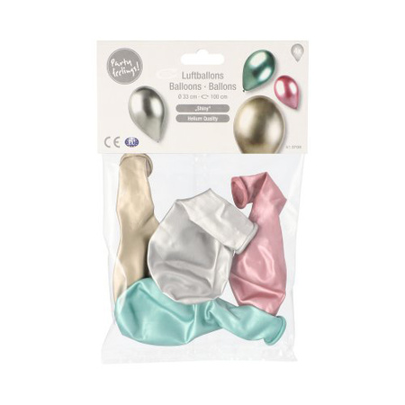 Luftballons „Shiny“ – Mix, groß (33 cm), 4 Stück