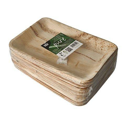 Tablett aus Palmblättern, 24 x 16,5 x 2 cm, 25 Stück