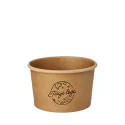 Papiersuppe-Becher 230 ml, 9,8 x 6 cm, EIGENER AUFDRUCK, 2000 Stück