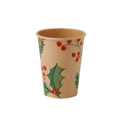 Kraftpapierbecher, Dispersionsbeschichtung, „Christmas“, 350 ml, Durchmesser 90 mm, 50 Stück