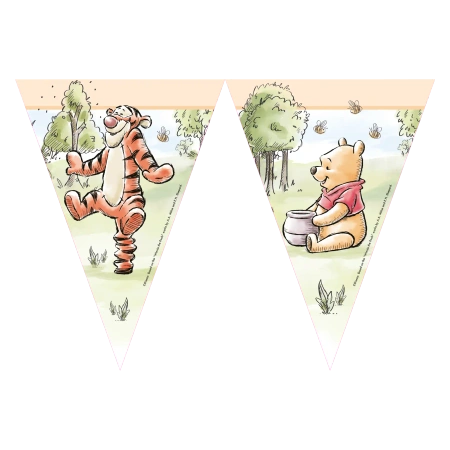 Papierfahnen-Girlande „Schlümpfe“, 2,3 m, 1 Stück