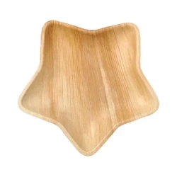 Teller aus Palmblättern „Weihnachtsstern“ 22,3 x 20 x 2,3 cm, 6 Stück