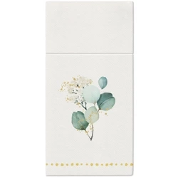 Premium Airlaid-Besteckhüllen, „Eucalyptus“, 40 x 40 cm, 25 Stück