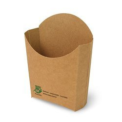 Papierbox für Pommes frites, 13,9 x 13,4 x 4,2 cm, 80 Stück