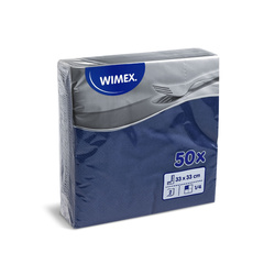 Zweilagige Servietten, dunkelblau, 1/4, 33 x 33 cm, 50 Stück