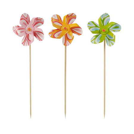 Festliche Zahnstocher „Windrad“, 17,5 cm, 50 Stück