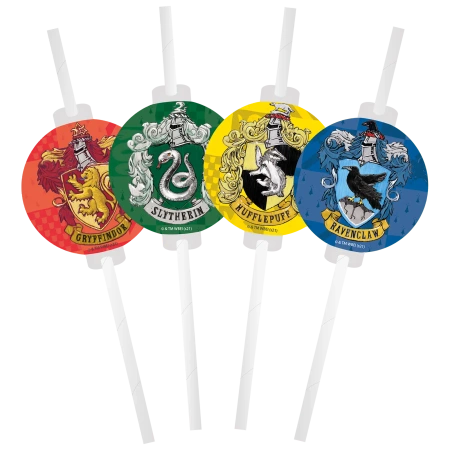 Papierstrohhalme „Harry Potter“, 22 cm, 4 Stück