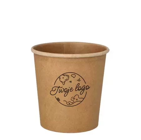 Papiersuppe-Becher 470 ml, 9,8 x 10 cm, EIGENER AUFDRUCK, 2000 Stück