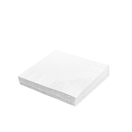 Zweilagige Servietten, weiß, 1/4, 24 x 24 cm, 250 Stück
