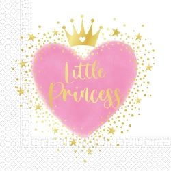 Zweilagige Servietten „My Little Princess“, 33 x 33 cm, 20 Stück