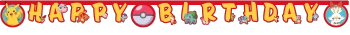 Papier-Geburtstagsgirlande „Pokémon“, 2 m, 1 Stück
