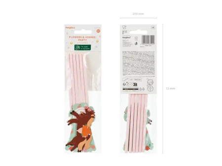 Papierstrohhalme „Sparkling Balloons“, 20 cm, 4 Stück