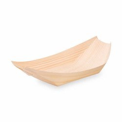Holzschale „Boot“ 18 x 10,5 cm, 100 Stück