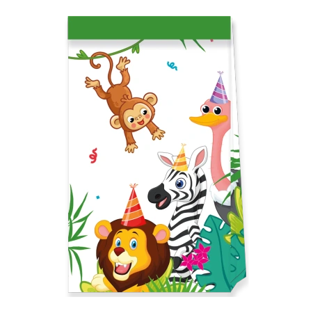 Papiertüten „Jungle“ 16 x 22 cm, 4 Stück