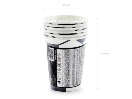 Papierbecher „Fußball“ 200 ml, 8 Stück