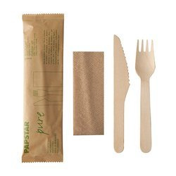 Besteckset mit Serviette PURE, 50 Stück