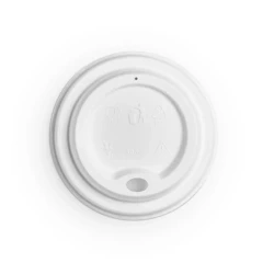 Deckel aus Zuckerrohr für Becher, Durchmesser 80 mm, 50 Stück