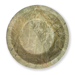 Schale aus Salbaumblättern, Durchmesser 16,5 cm, Höhe 3,5 cm, 400 ml, 20 Stück