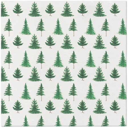 Premium-Airlaid-Servietten, „Conifer Forest“, 1/4, 40 x 40 cm, 50 Stück