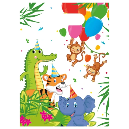 Plastiktüten „Jungle“ 17 x 23 cm, 6 Stück