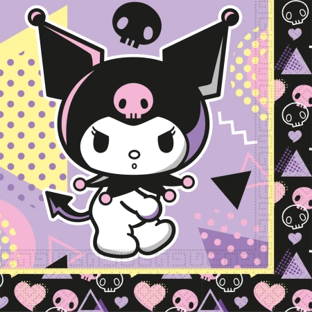 Zweilagige Servietten „Kuromi“, 33 x 33 cm, 20 Stück