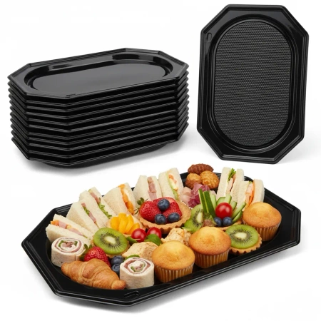 Catering-Tablett, schwarz, rPET, 45 x 30,2 cm, 10 Stück