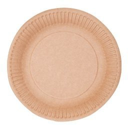 Runder Kraftpapier-Teller, 18 cm, 50 Stück