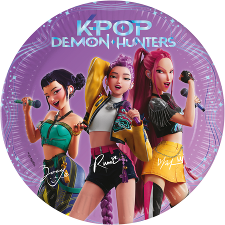 Papierteller „K-POP“, 20 cm, 8 Stück