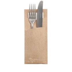 Bestecktaschen mit weißer Serviette 20 x 8,5 cm 520 Stk.